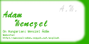 adam wenczel business card